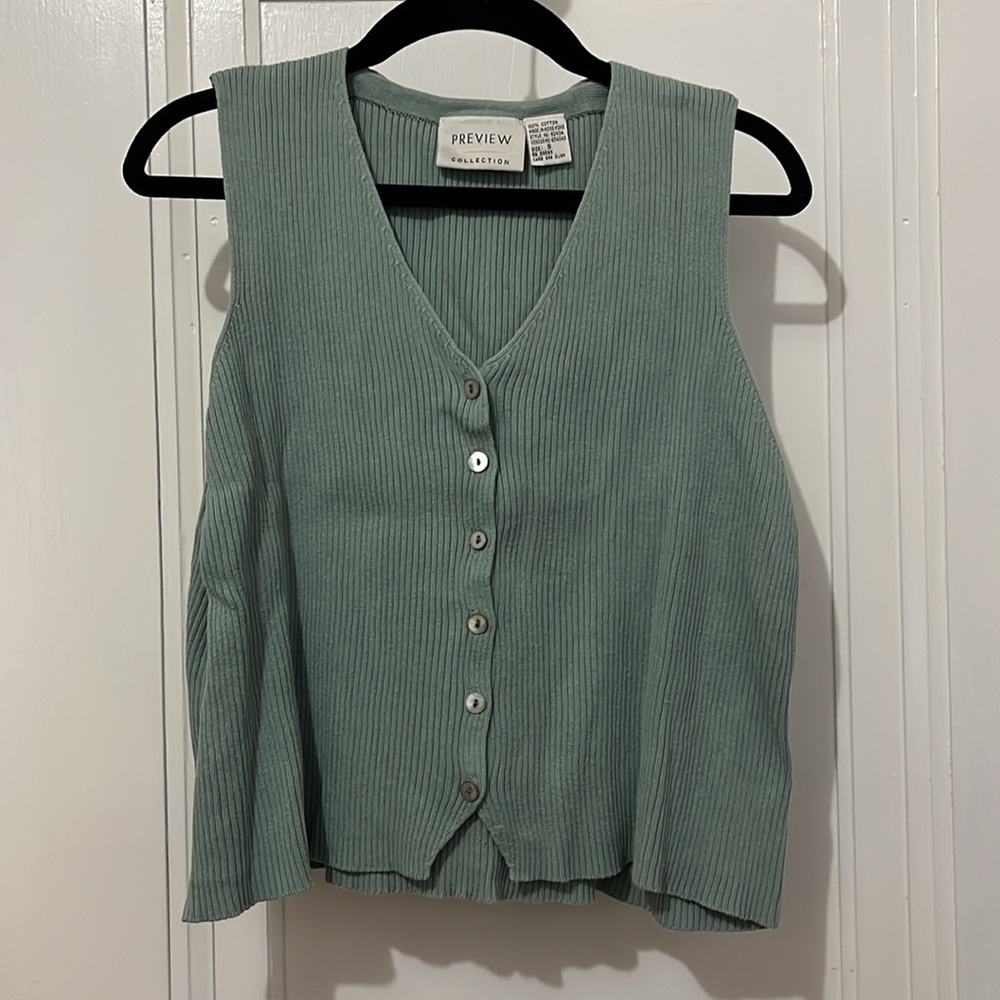 Preview Collection women’s vintage vest top small super cute EUC